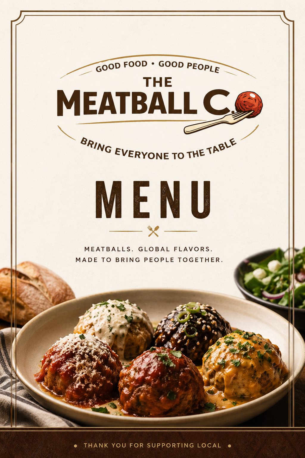 Menu cover page